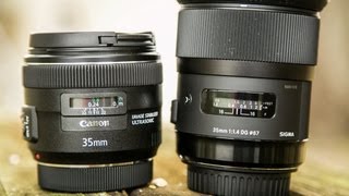 Canon 35mm f2 IS VS Sigma 35mm f14 Lens [upl. by Ynneh121]