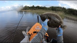 S2 Ep44 Grinding for flounder Kayak fishing Texas Marsh [upl. by Devina]