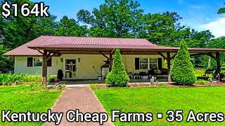 Kentucky Farmhouse For Sale  164k  35 Acres  Kentucky Land For Sale  Kentucky Home With Land [upl. by Anits784]