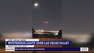 Viewer shares video of mysterious lights hovering in night sky over Las Vegas valley [upl. by Jeddy]