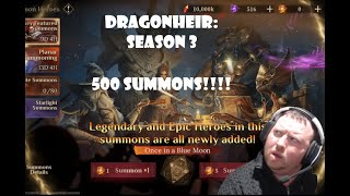 Dragonheir Silent Gods  500 Heliolite Summons  Season 3  Test Server S3 [upl. by Aeslahc928]