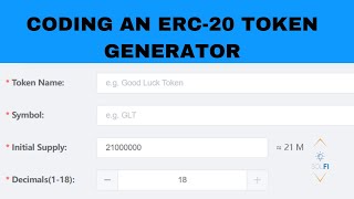 Coding a TOKEN GENERATOR DAPP [upl. by Pitarys275]