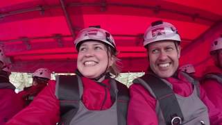 Worlds fastest zip line  Velocity at ZipWorld Wales [upl. by Jurkoic780]