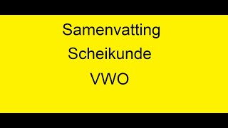 Samenvatting Scheikunde vwo ook geschikt voor 2024 voor uitwerkingen van examens zie playlist [upl. by Massab]