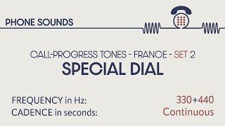 Special dial tone France Callprogress tones Phone sounds Sound effects SFX [upl. by Frannie]