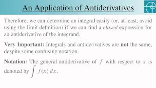 An Application of Antiderivatives [upl. by Aneerehs986]