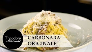 Carbonara Original Recipe The Original Pasta Carbonara Recipe Theodoromamais [upl. by Nedah471]