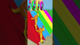 Cow Elephant Tiger Gorilla Hippo 3d Animal Long Slide Game Funny 3d Paint Animals [upl. by Dehnel]