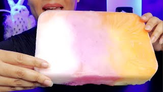 ASMR HUGE FOAM ICE SPONGE SHAPE ICE EATINGJUST BITES 645 [upl. by Maurilia]