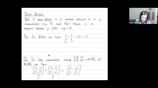 Abstract Algebra 80 Zero divisors [upl. by Epoillac457]