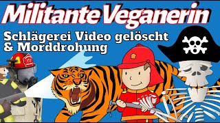 Militante Veganerin  Schlägerei Video gelöscht amp Morddrohung  Meinungspirat [upl. by Ayor]