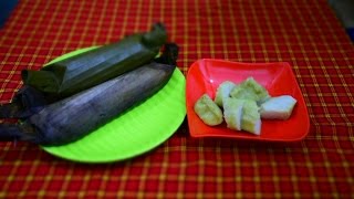 Membuat Lontong Daun Pisang  ResepCaraMemasak 2016 [upl. by Ettenad]