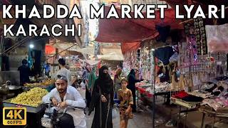 Khadda Market Lyari Karachi  Walking Tourist 4k [upl. by Mccord608]