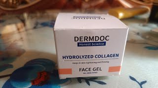 Dermdoc honest science hydrolyzed collagen Face gel madamreviews [upl. by Ahseinar949]