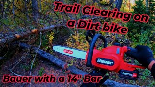 Autumn Single Track Trail Clearing on a Dirt Bike [upl. by Oht779]