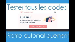 Trouver facilement des codes promo en ligne avec Wanteeed [upl. by Anom]