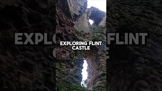 FLINT CASTLE EXPLORE 🏰northwales castle flintcastle ruins explore history hauntedcastle [upl. by Oiraved345]