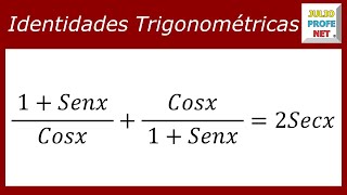 Demostrar verificar Identidades Trigonométricas  Ejemplo 1 [upl. by Kcirded]