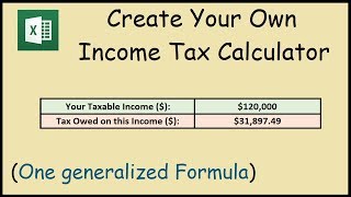 How to Create an Income Tax Calculator in Excel [upl. by Norvol]