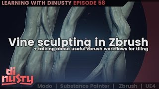 Vine sculpting in Zbrush EP58 [upl. by Ellenrad587]