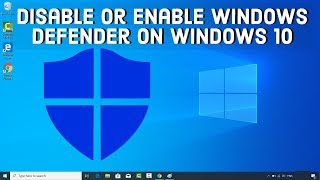 How to Disable or Enable Windows Defender on Windows 10 [upl. by Barbaraanne]