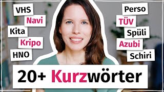 Diese Kurzwörter musst du kennen Deutsch B2 C1 [upl. by Marlene]