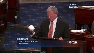 Sen Jim Inhofe attempts to disprove global warming with snow house and snowball FULL VIDEO HD [upl. by Egidio]