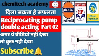 Reciprocating pump Double acting  principle and working explain in Hindi [upl. by Sivrep]