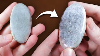 Cómo PULIR PIEDRA NATURAL Muy fácil✅ Mira cómo pulir mármol granito o cantos rodados a mano [upl. by Ecissej]