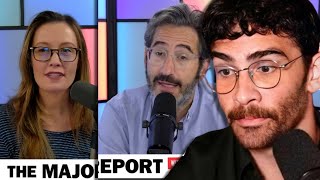 Sam Seder and Emma Vigeland Defend Hasan  Hasanabi reacts [upl. by Farnham]