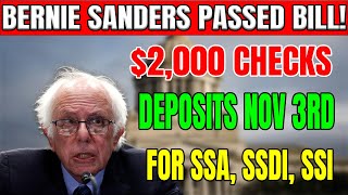 quotSanders 2000 Stimulus Checks Coming Nov 3 SSA SSDI amp SSI Recipients  Set Up Nowquot [upl. by Colt]