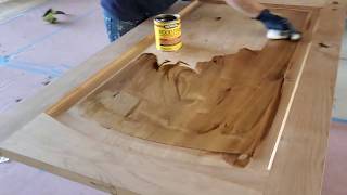 How to Stain on Alder Doors using wipeon Method [upl. by Rosenblast]