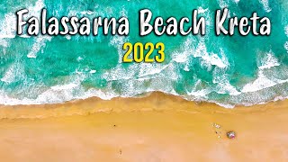 Falassarna Beach 4k Drone Crete Greece Kreta 2023 [upl. by Lorusso677]