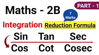 Integration Reduction Formula  Senior Inter Maths 2B  Part 1 [upl. by Nywled82]