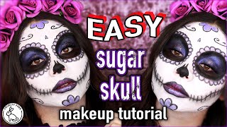 EASY Sugar Skull  Dia De Los Muertos Tutorial DIY for Halloween or November [upl. by Myrilla]