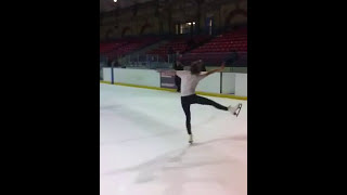 Forward scratch spin on ice [upl. by Aniaz]