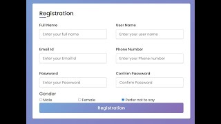 Responsive Registration Form in HTML ampCSS Part 01 [upl. by Enitsed]