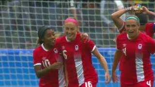 Coach Stone reacts to Janine Beckie goal in Olympics [upl. by Accebar776]