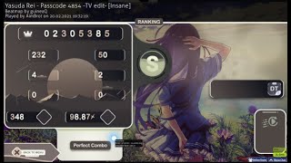 osu Passcode 4854 FC 9887 ACC OG map DT 167pp [upl. by Acinorahs806]