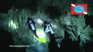 Cenote Chac Mool and Kukulkan Cavern diving in the Yucatan with Playa Scuba Dive Center [upl. by Roderich151]