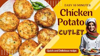 Chicken Potato Cutlets Recipe  Potato snacks recipe  Potato amp chicken Kabab recipe by Anum Cuisine [upl. by Airottiv]