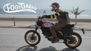 Vintage Style Scrambler Motorcycle Camping Diaries HZ119  Fogy Garage [upl. by Jemine]