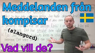 Meddelanden från kompisar slangord SFI [upl. by Llenil923]