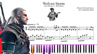 Wolven Storm  The Witcher 3 Piano cover [upl. by Forkey]