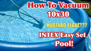 How To Vacuum Intex 10 x 30quot Above Ground Pool PoolWhale Algae Clean [upl. by Spencer968]