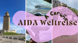 AIDA Weltreise 202324  A Coruña VLOG 002 [upl. by Asiuol]