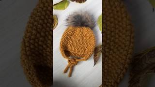 Demo  Gorro bebe con pompon de mapache [upl. by Iaoh733]