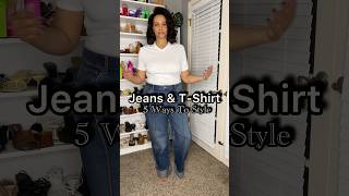 Jeans and Tshirt 5 Ways Shop the looks in description casualfalloutfits fallfashion [upl. by Compte]