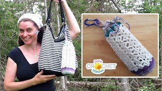 ClipIt Water Bottle Holder Crochet Tutorial [upl. by Anirdnaxela]