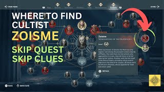 WHERE to Find CULTIST ZOISME amp Kill Her  SKIP QUEST amp CLUES  AC ODYSSEY [upl. by Roscoe472]